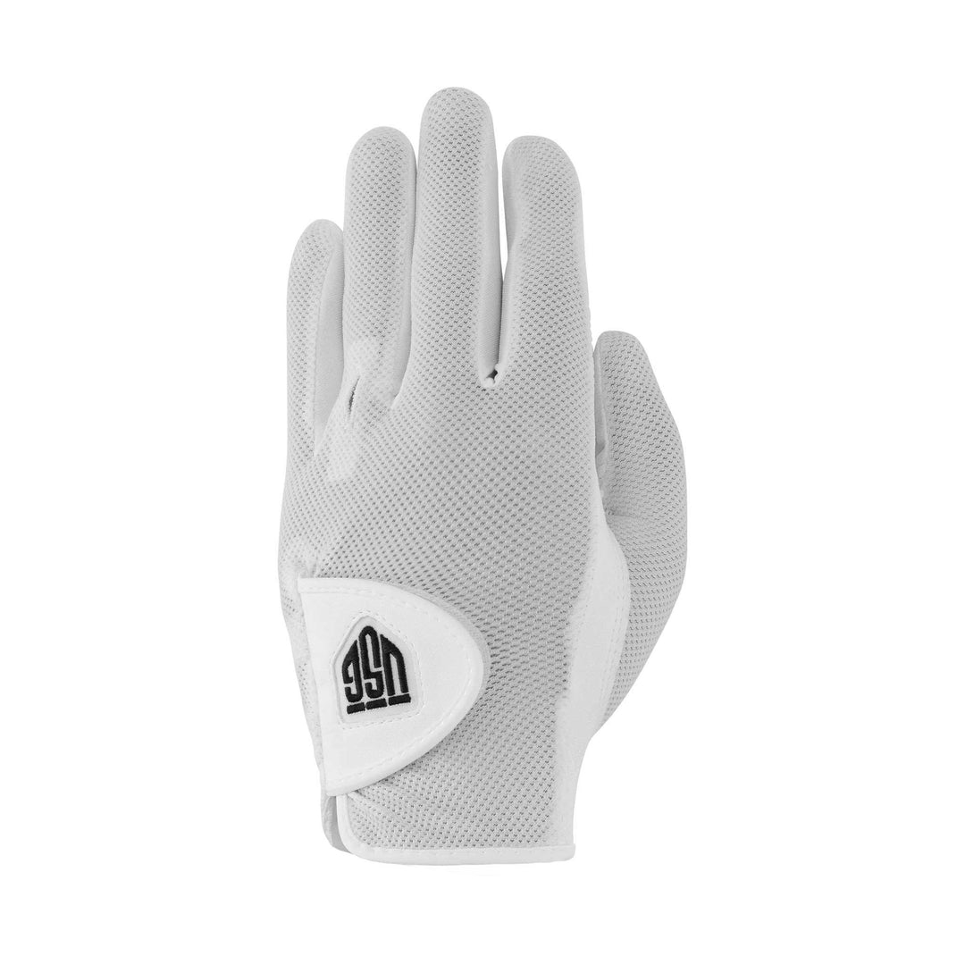 PowerMesh – Breathable Golf Glove in white mesh with a textured breathable back and adjustable wrist closure